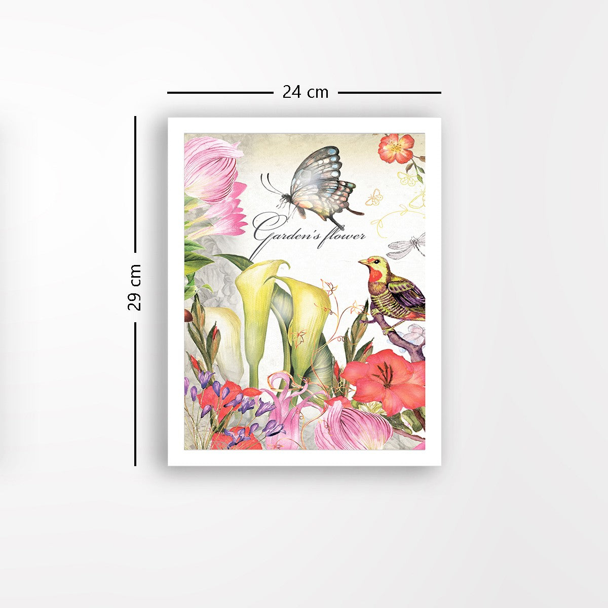 Quadro Decorativo MDF Emoldurado - Arte Multicolor 24x29cm com Moldura de Madeira 2cm