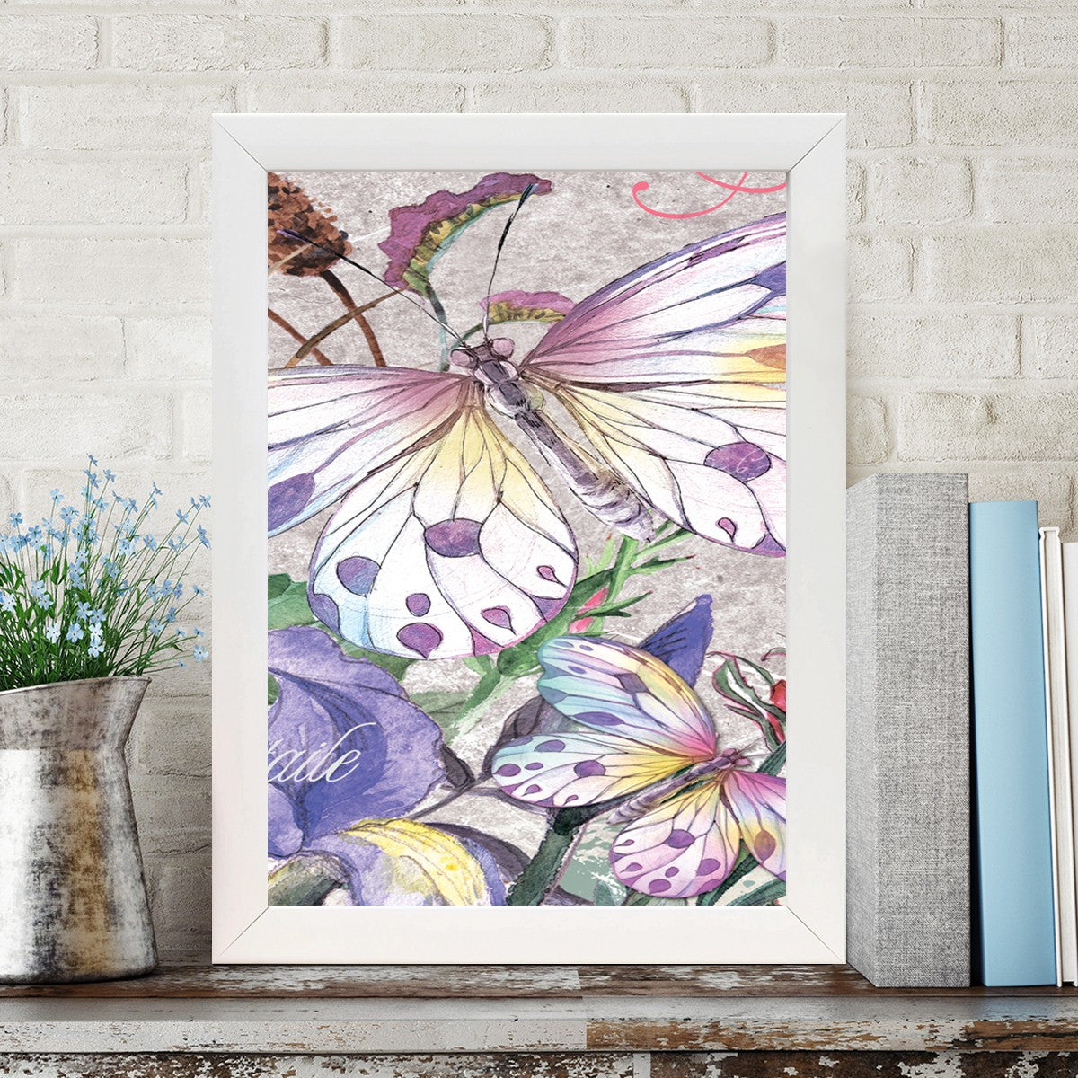 Quadro Decorativo MDF Emoldurado - Arte Multicolor 24x29cm com Moldura de Madeira 2cm