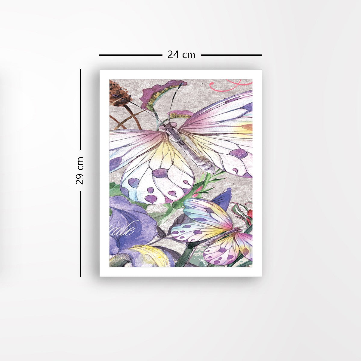 Quadro Decorativo MDF Emoldurado - Arte Multicolor 24x29cm com Moldura de Madeira 2cm