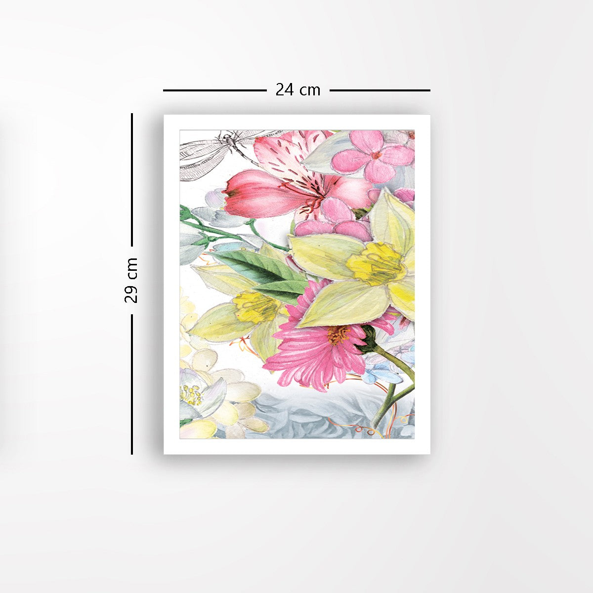 Quadro Decorativo MDF Emoldurado - Arte Multicolor 24x29cm com Moldura de Madeira 2cm