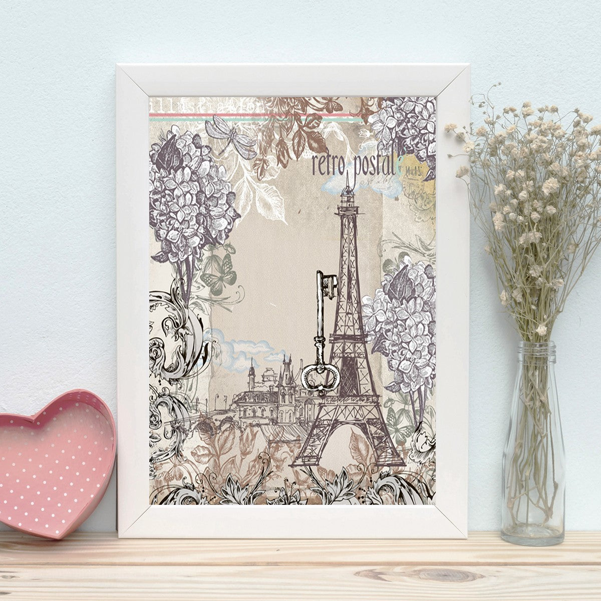 Quadro Decorativo MDF Emoldurado - Arte Multicolor 24x29cm com Moldura de Madeira 2cm