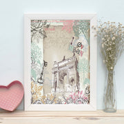 Quadro Decorativo MDF Emoldurado - Arte Multicolor 24x29cm com Moldura de Madeira 2cm