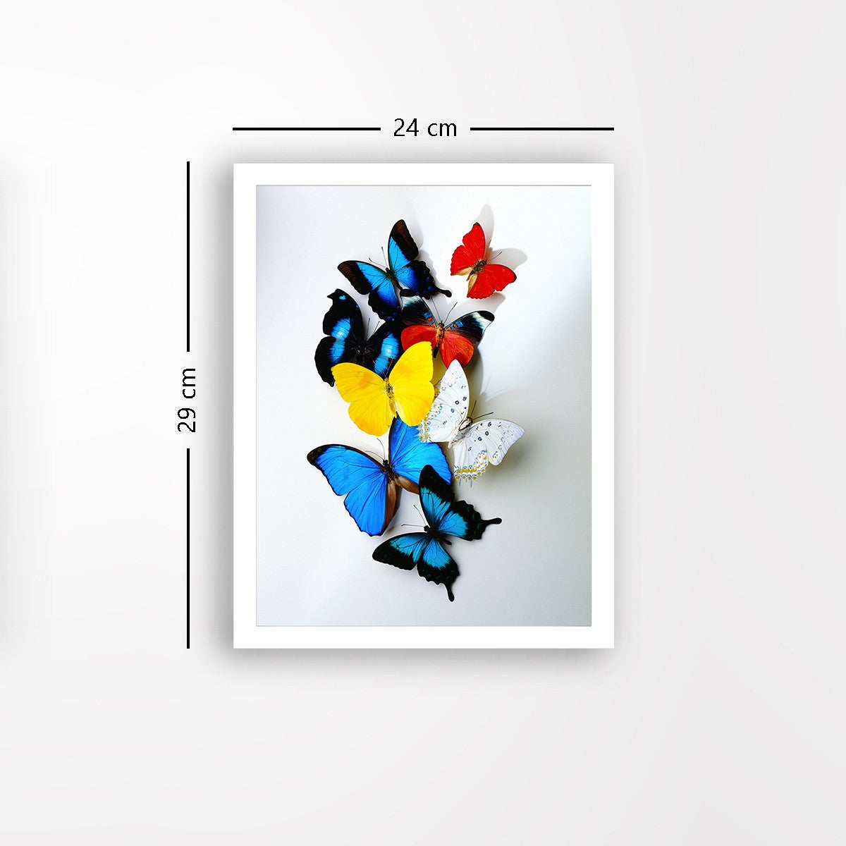 Quadro Decorativo MDF Emoldurado - Arte Multicolor 24x29cm com Moldura de Madeira 2cm