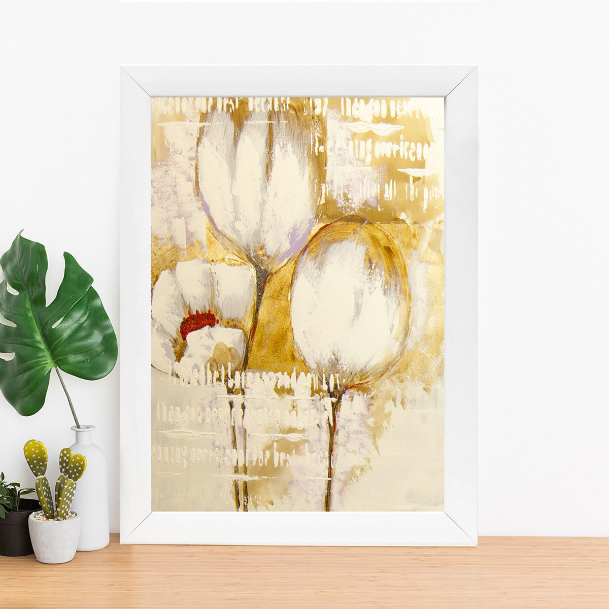 Quadro Decorativo MDF Emoldurado - Arte Multicolor 24x29cm com Moldura de Madeira 2cm