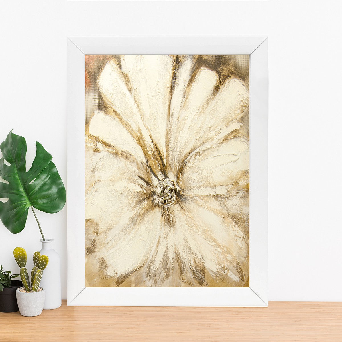 Quadro Decorativo MDF Emoldurado - Arte Multicolor 24x29cm com Moldura de Madeira 2cm