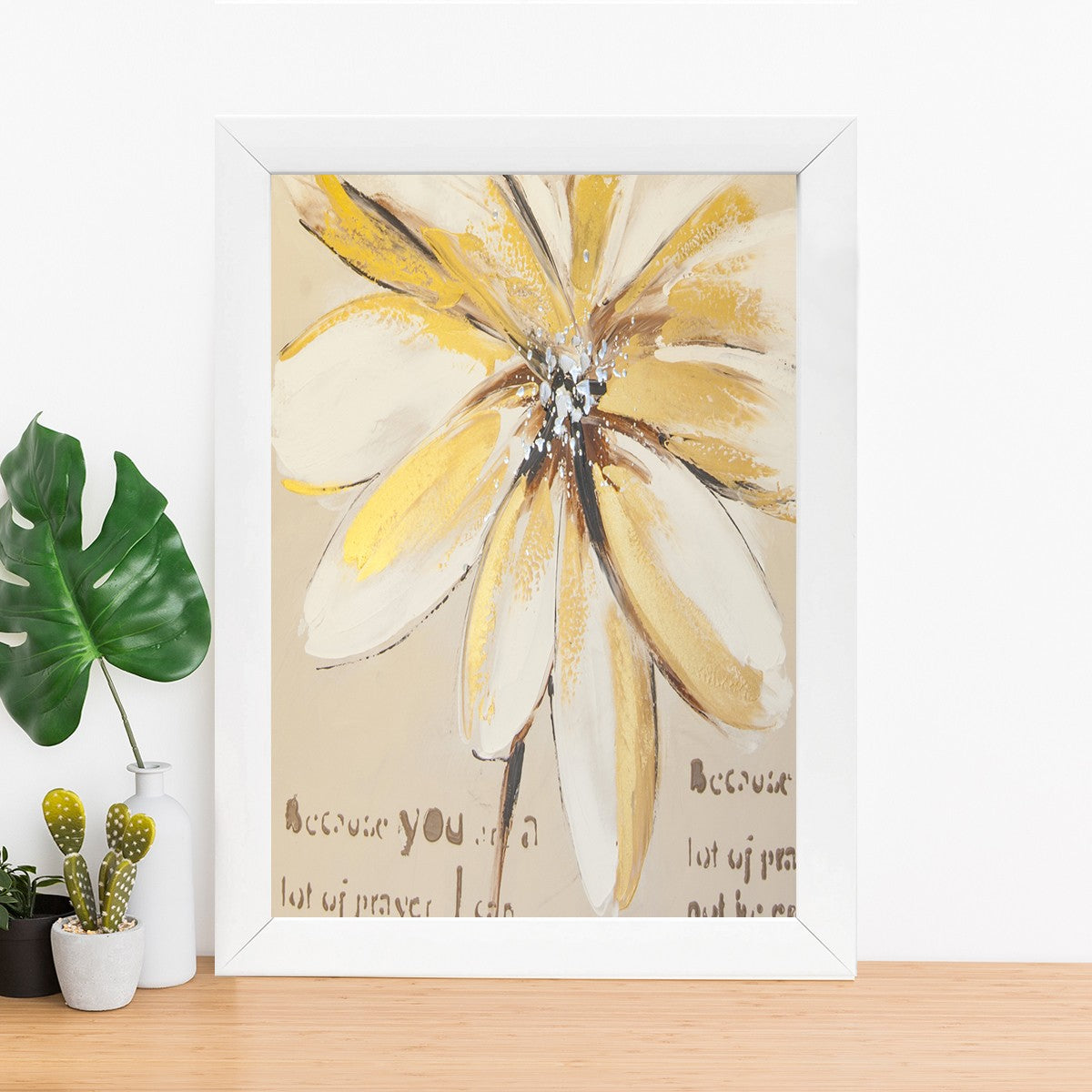 Quadro Decorativo MDF Emoldurado - Arte Multicolor 24x29cm com Moldura de Madeira 2cm