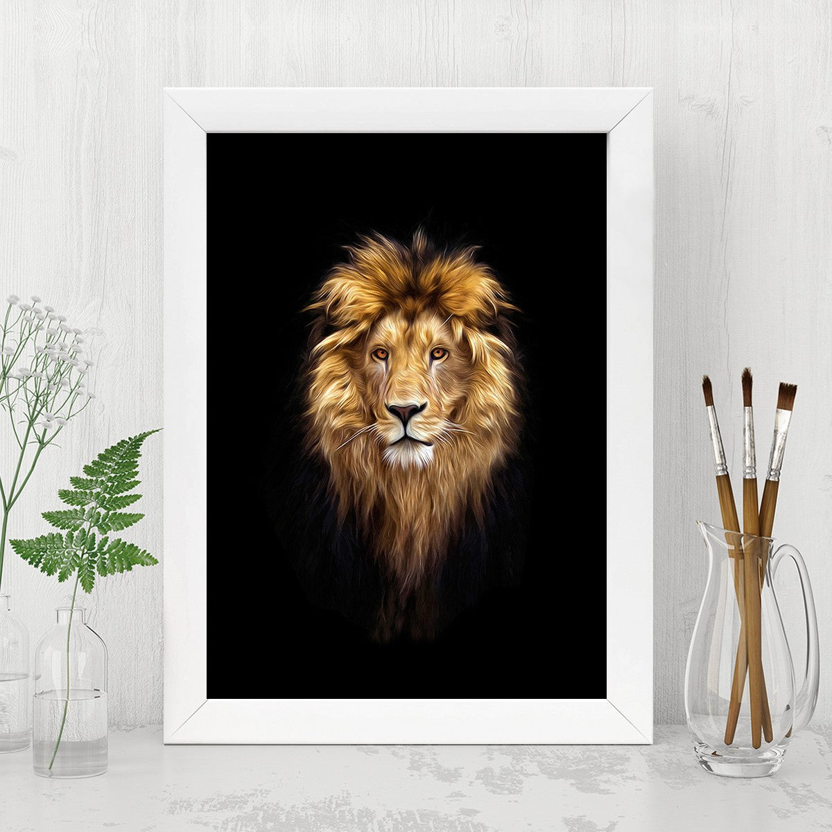 Quadro Decorativo MDF Emoldurado - Arte Multicolor 24x29cm com Moldura de Madeira 2cm