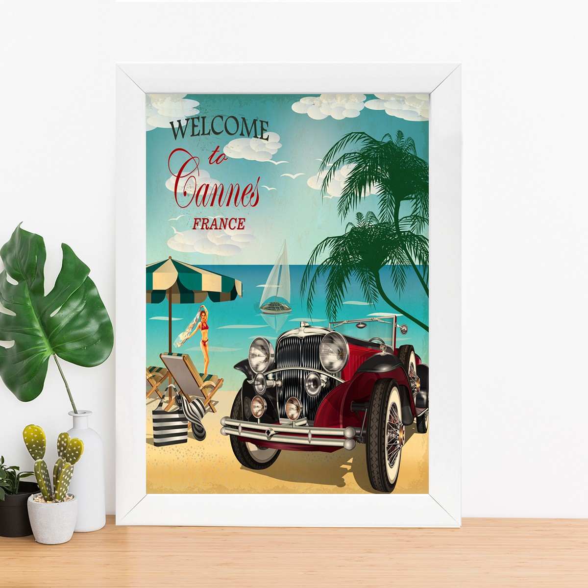 Quadro Decorativo MDF Emoldurado - Arte Multicolor 24x29cm com Moldura de Madeira 2cm