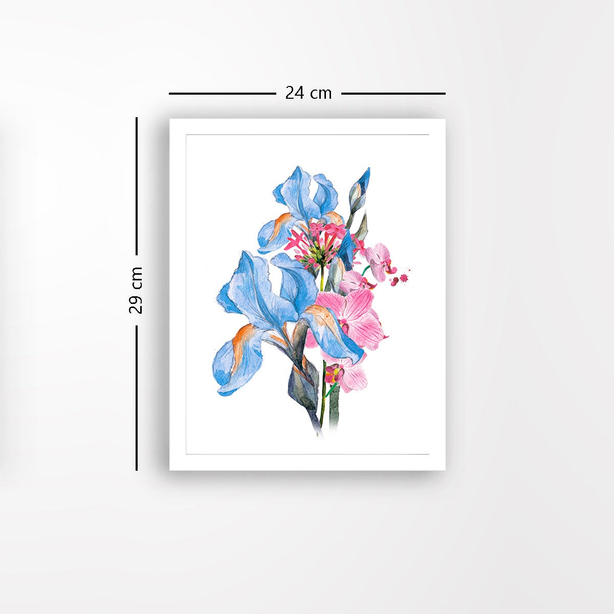 Quadro Decorativo MDF Emoldurado - Arte Multicolor 24x29cm com Moldura de Madeira 2cm