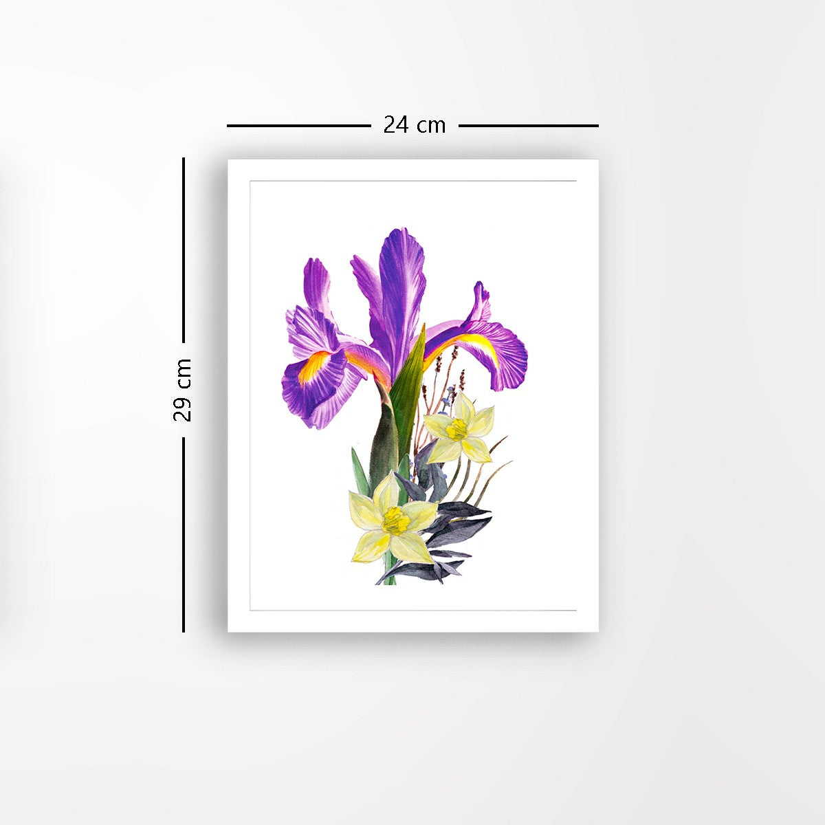 Quadro Decorativo MDF Emoldurado - Arte Multicolor 24x29cm com Moldura de Madeira 2cm