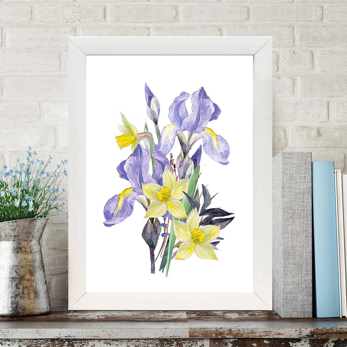 Quadro Decorativo MDF Emoldurado - Arte Multicolor 24x29cm com Moldura de Madeira 2cm