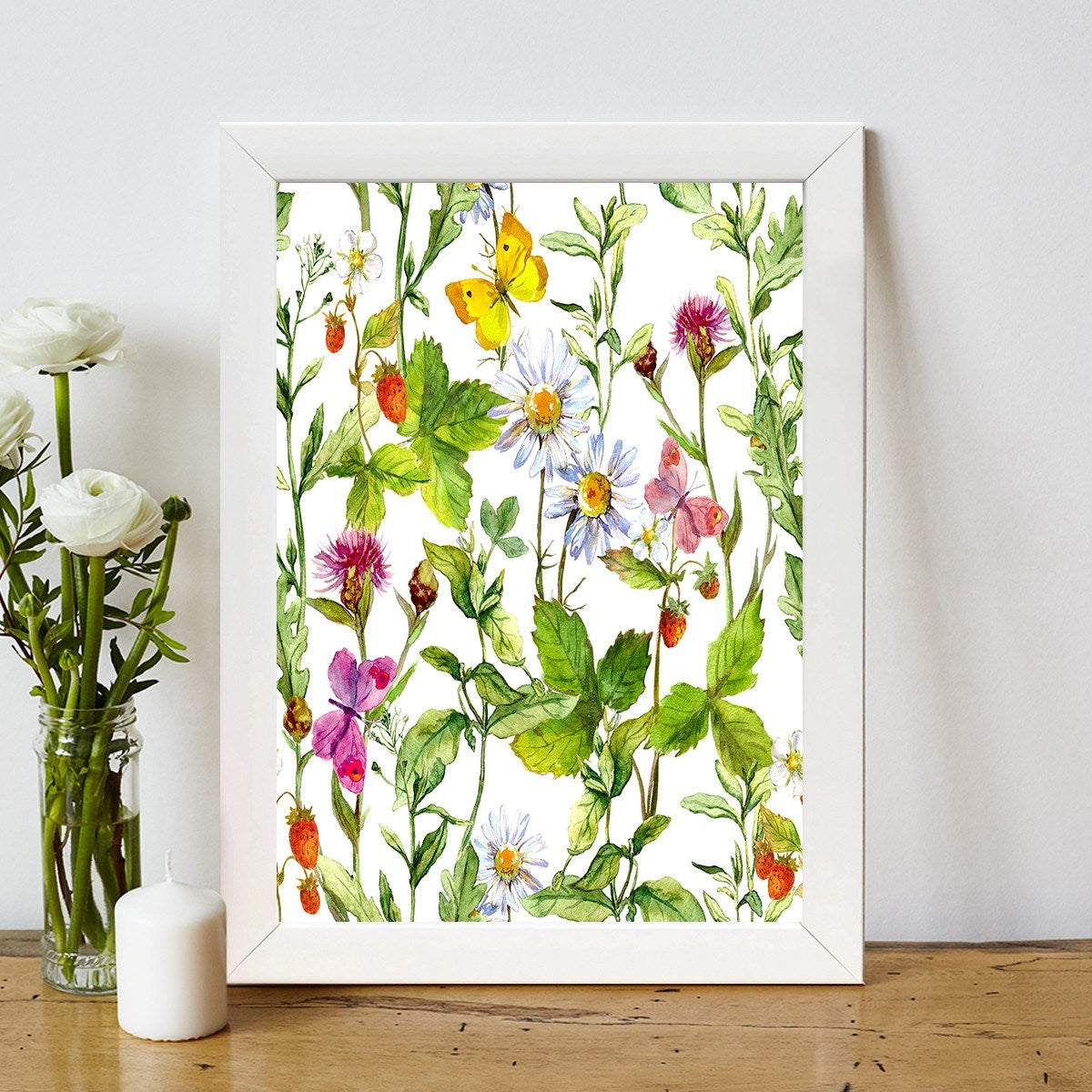 Quadro Decorativo MDF Emoldurado - Arte Multicolor 24x29cm com Moldura de Madeira 2cm