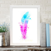 Quadro Decorativo MDF Emoldurado - Arte Multicolor 24x29cm com Moldura de Madeira 2cm