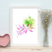 Quadro Decorativo MDF Emoldurado - Arte Multicolor 24x29cm com Moldura de Madeira 2cm