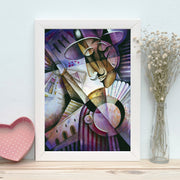 Quadro Decorativo MDF Emoldurado - Arte Multicolor 24x29cm com Moldura de Madeira 2cm