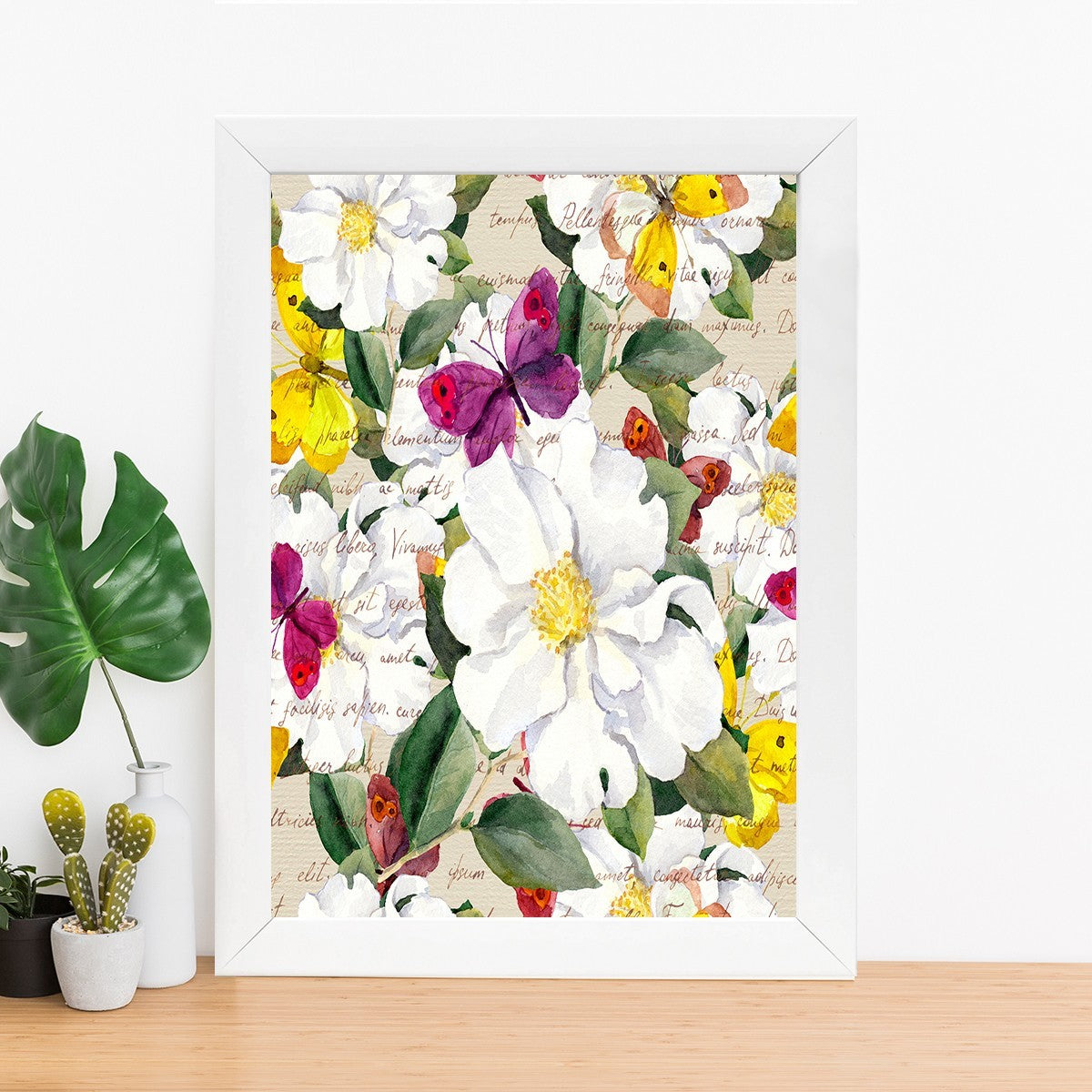 Quadro Decorativo MDF Emoldurado - Arte Multicolor 24x29cm com Moldura de Madeira 2cm