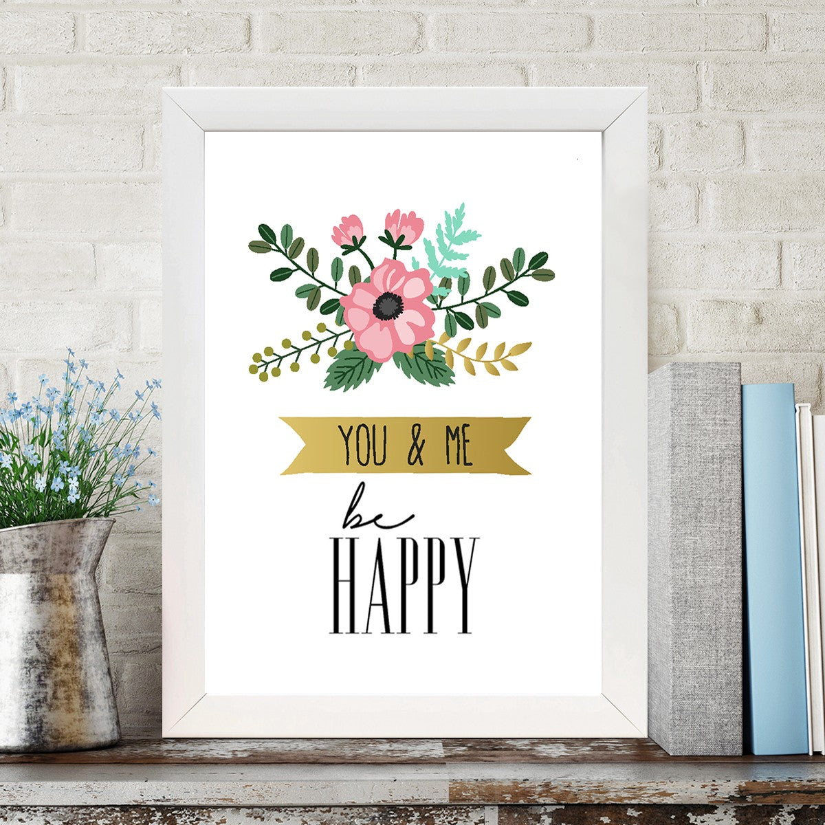 Quadro Decorativo MDF Emoldurado - Arte Multicolor 24x29cm com Moldura de Madeira 2cm