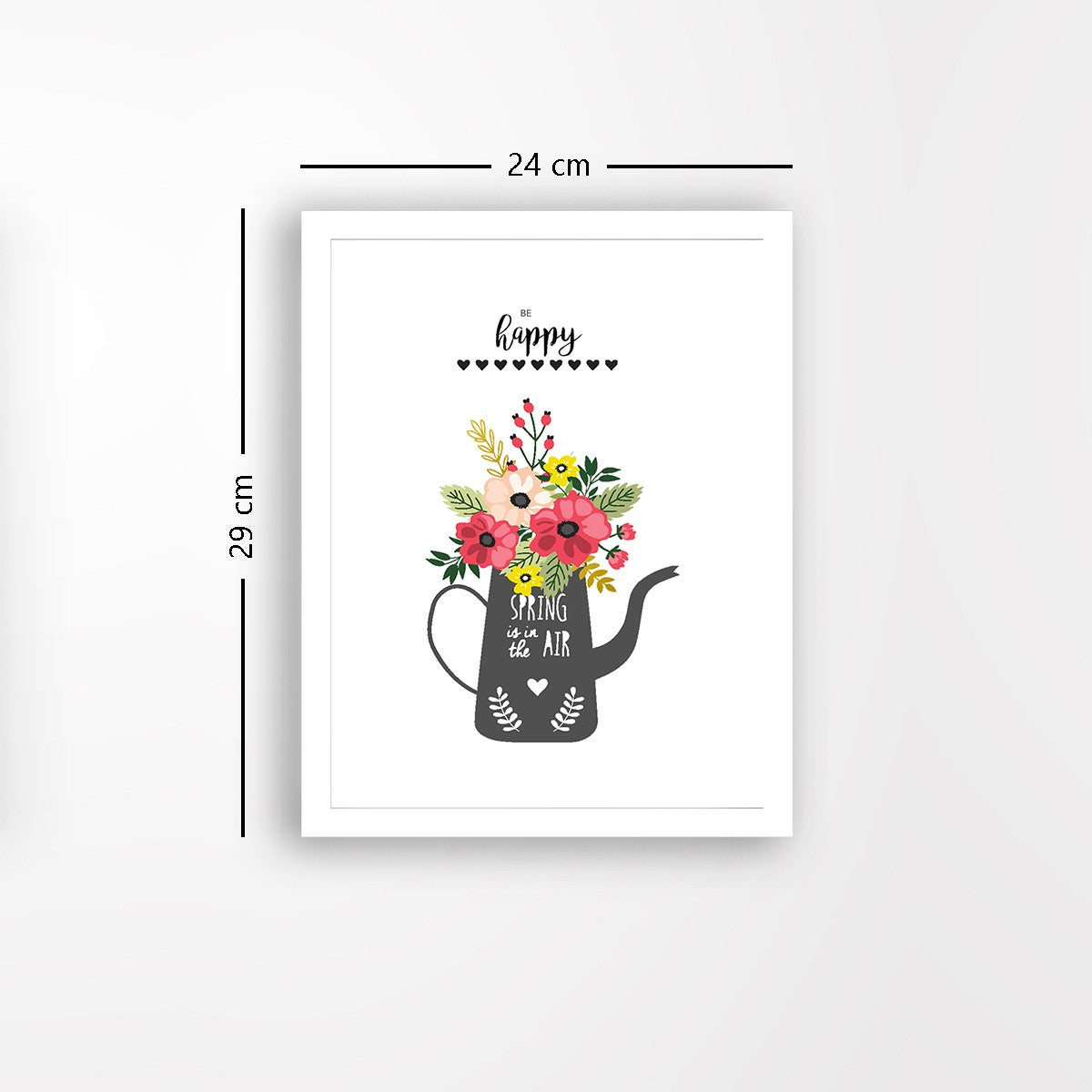 Quadro Decorativo MDF Emoldurado - Arte Multicolor 24x29cm com Moldura de Madeira 2cm