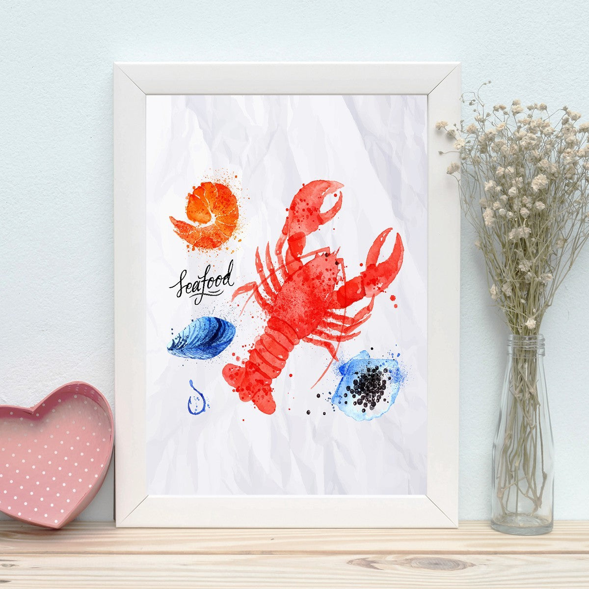 Quadro Decorativo MDF Emoldurado - Arte Multicolor 24x29cm com Moldura de Madeira 2cm