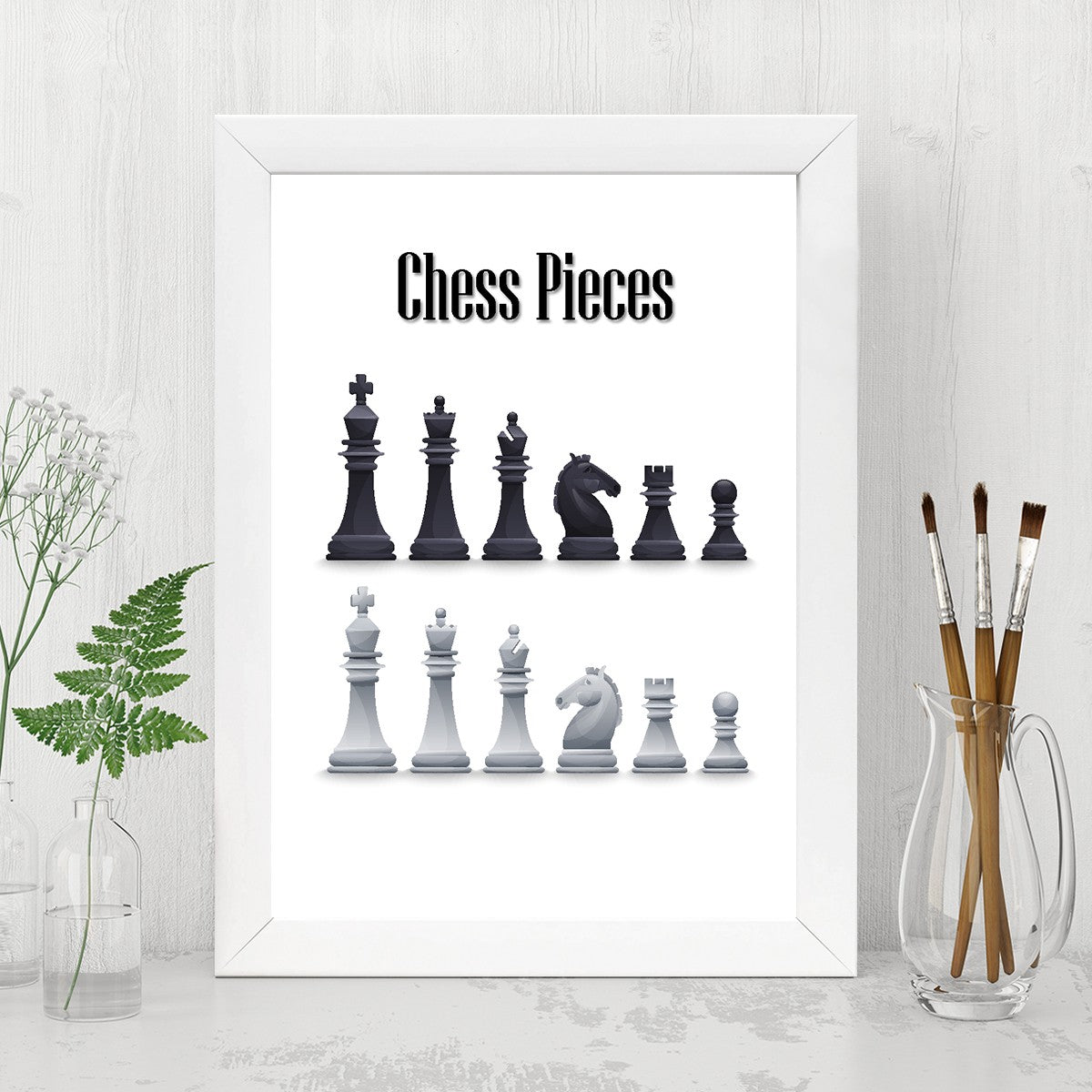 Quadro Decorativo MDF Emoldurado - Arte Multicolor 24x29cm com Moldura de Madeira 2cm