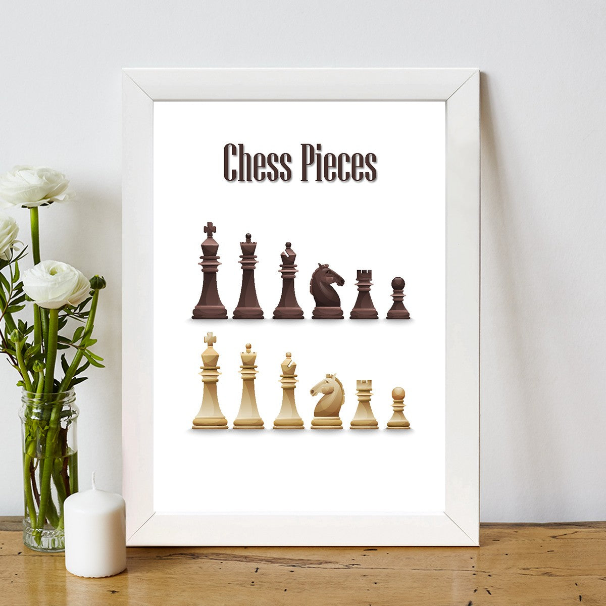 Quadro Decorativo MDF Emoldurado - Arte Multicolor 24x29cm com Moldura de Madeira 2cm