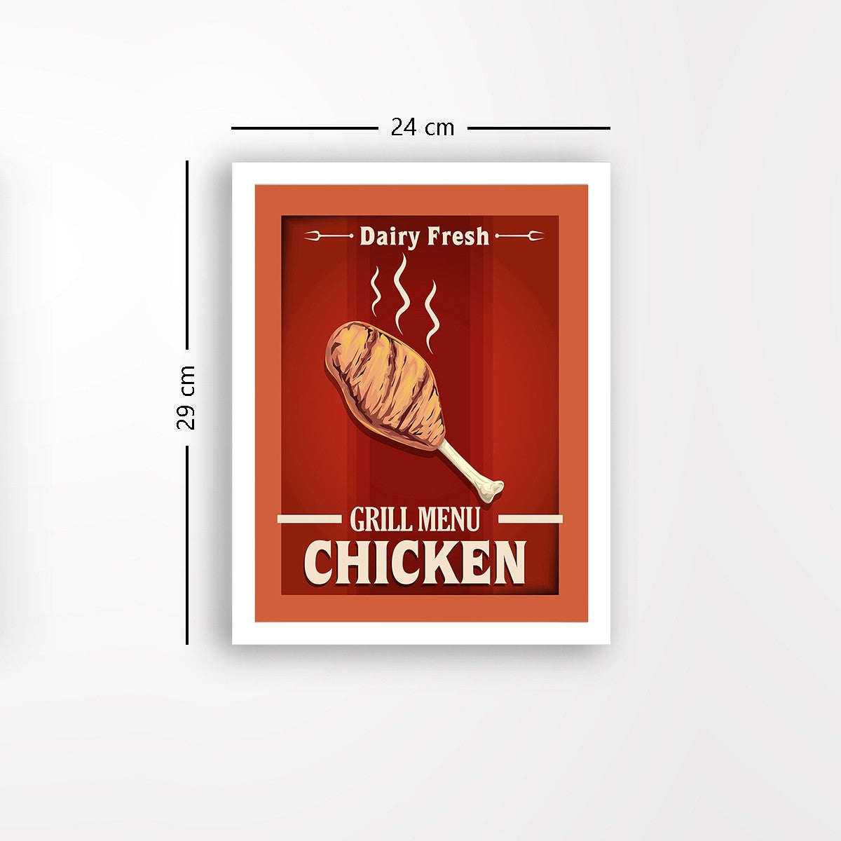 Quadro Decorativo MDF Emoldurado - Arte Multicolor 24x29cm com Moldura de Madeira 2cm