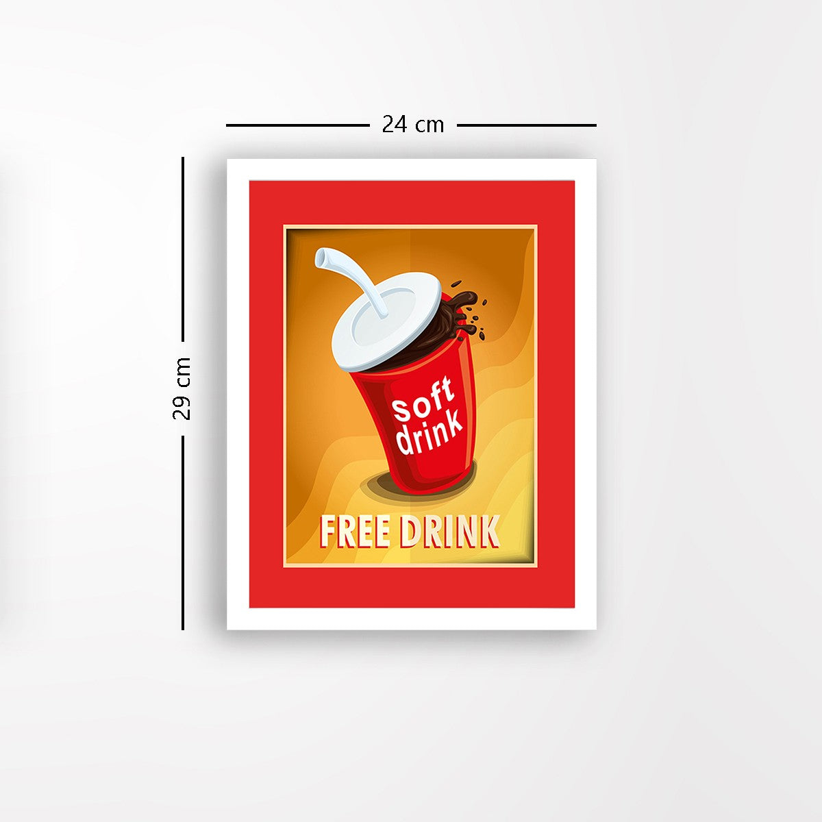 Quadro Decorativo MDF Emoldurado - Arte Multicolor 24x29cm com Moldura de Madeira 2cm