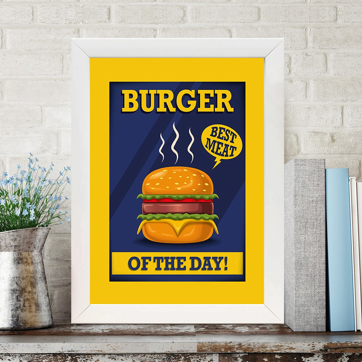 Quadro Decorativo MDF Emoldurado - Arte Multicolor 24x29cm com Moldura de Madeira 2cm