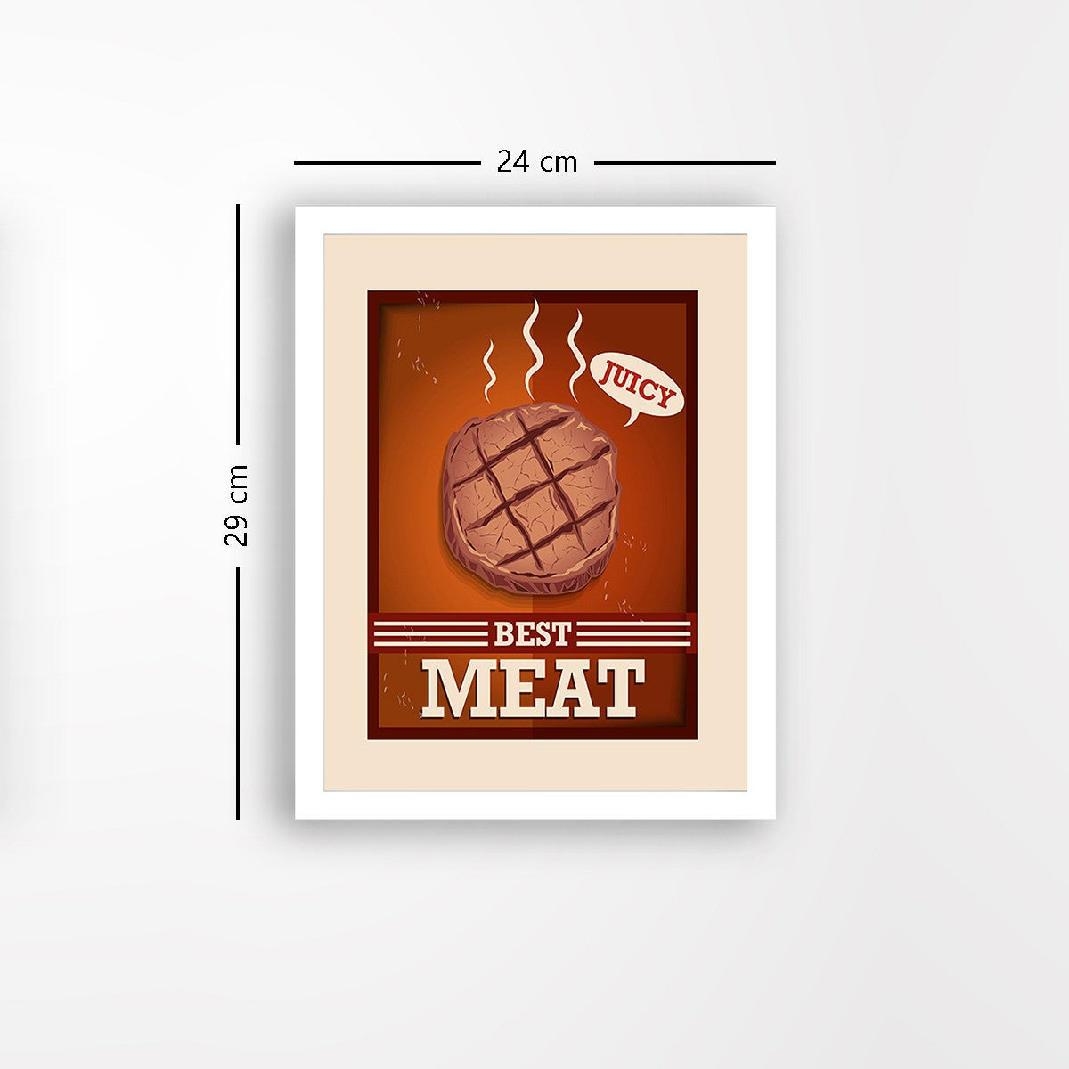 Quadro Decorativo MDF Emoldurado - Arte Multicolor 24x29cm com Moldura de Madeira 2cm