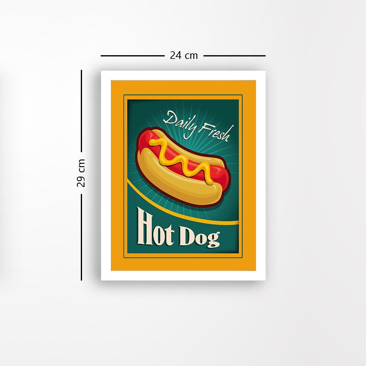 Quadro Decorativo MDF Emoldurado - Arte Multicolor 24x29cm com Moldura de Madeira 2cm