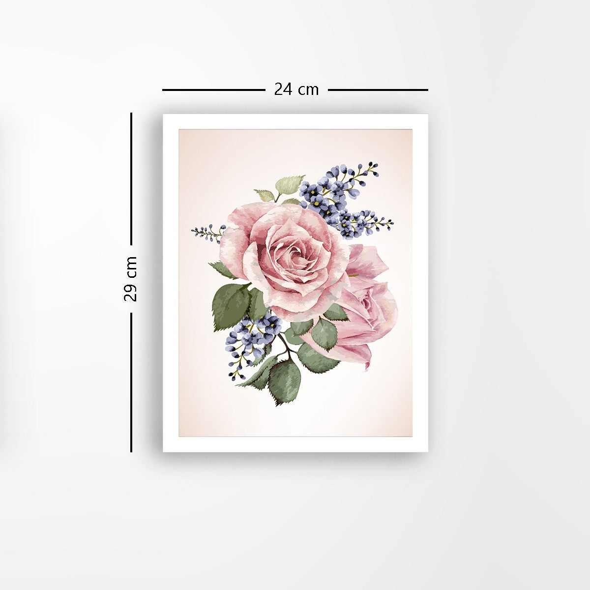 Quadro Decorativo MDF Emoldurado - Arte Multicolor 24x29cm com Moldura de Madeira 2cm