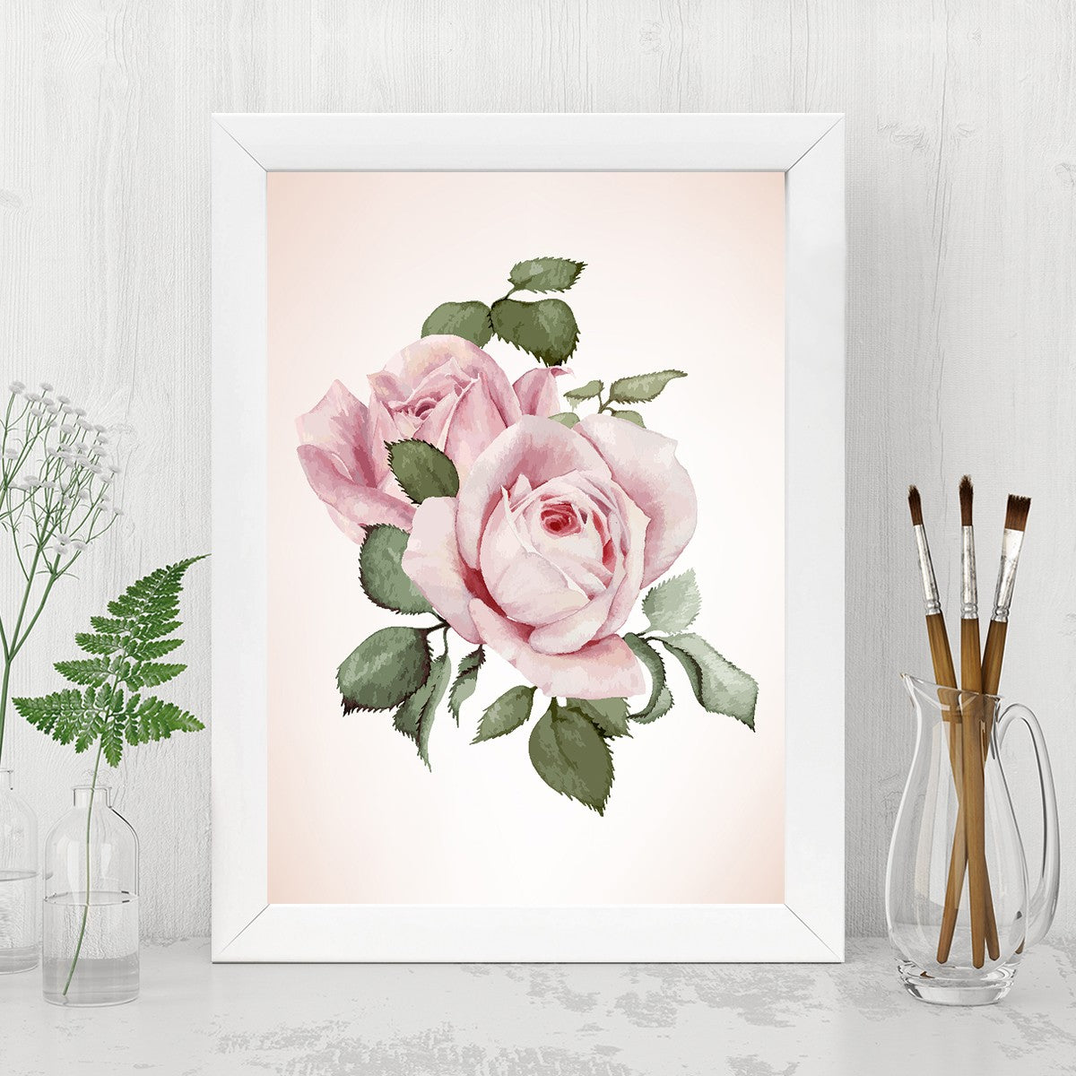 Quadro Decorativo MDF Emoldurado - Arte Multicolor 24x29cm com Moldura de Madeira 2cm