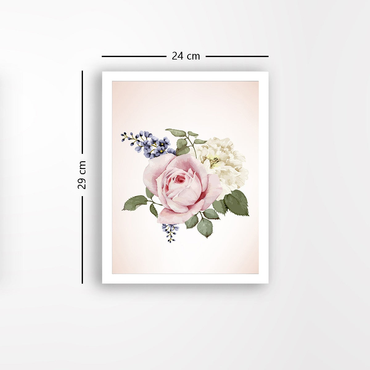 Quadro Decorativo MDF Emoldurado - Arte Multicolor 24x29cm com Moldura de Madeira 2cm