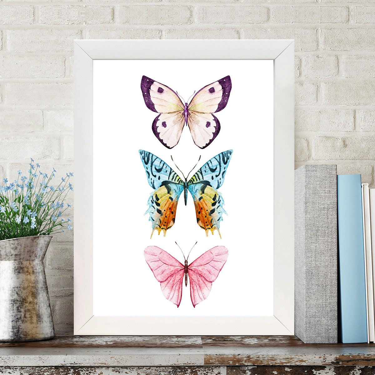 Quadro Decorativo MDF Emoldurado - Arte Multicolor 24x29cm com Moldura de Madeira 2cm