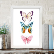 Quadro Decorativo MDF Emoldurado - Arte Multicolor 24x29cm com Moldura de Madeira 2cm