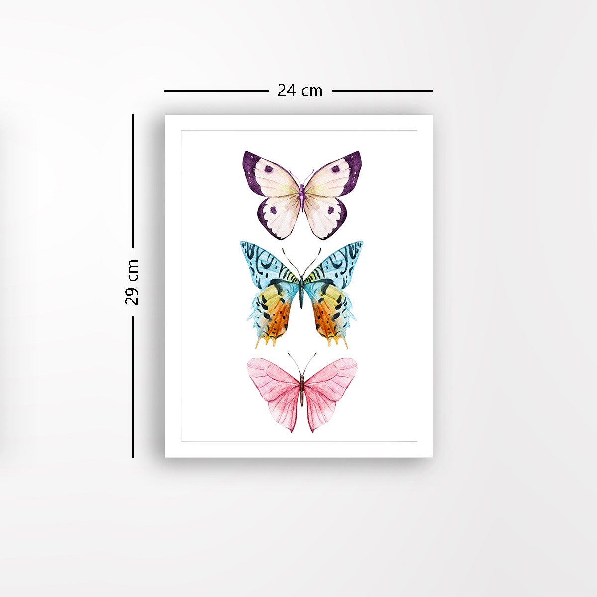 Quadro Decorativo MDF Emoldurado - Arte Multicolor 24x29cm com Moldura de Madeira 2cm