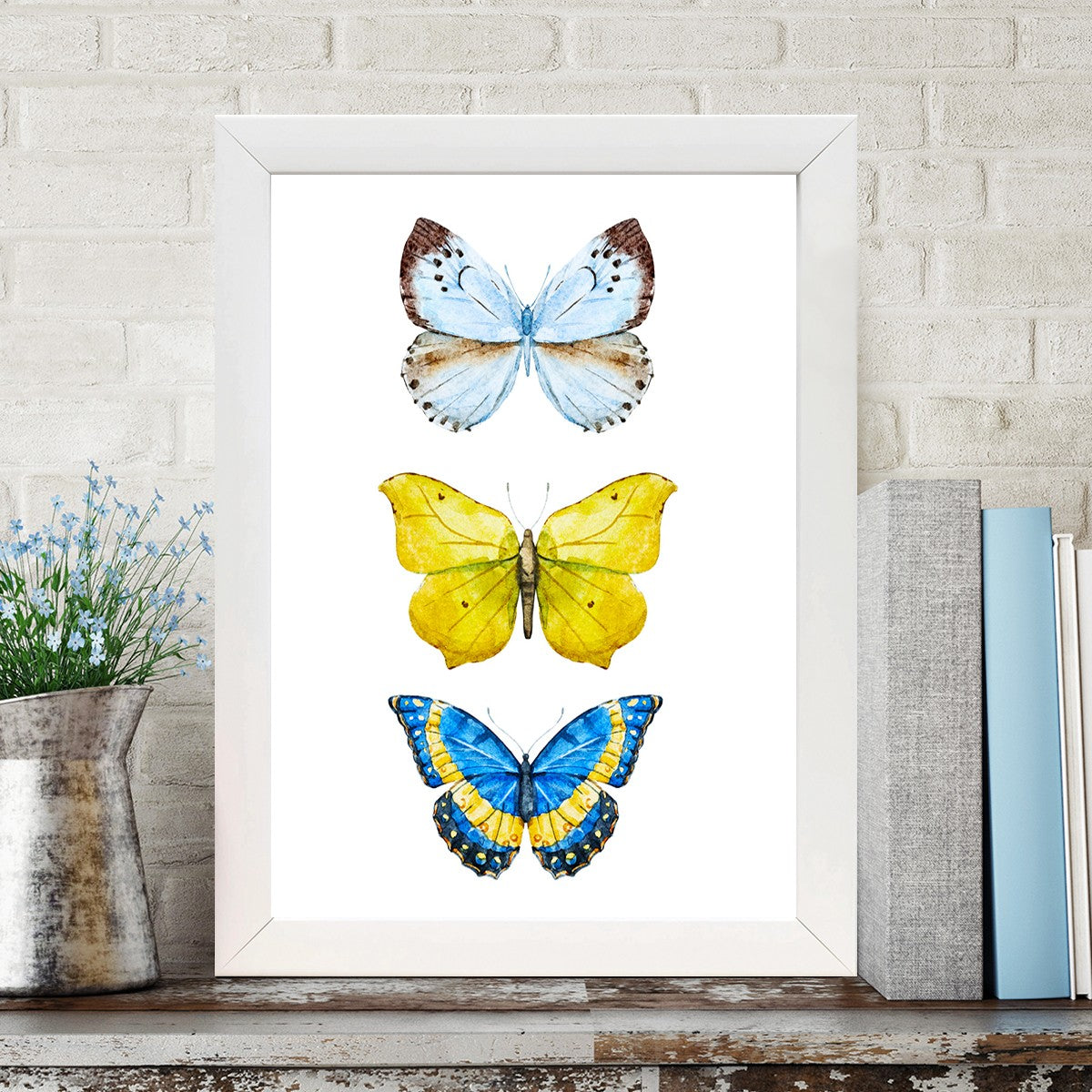 Quadro Decorativo MDF Emoldurado - Arte Multicolor 24x29cm com Moldura de Madeira 2cm