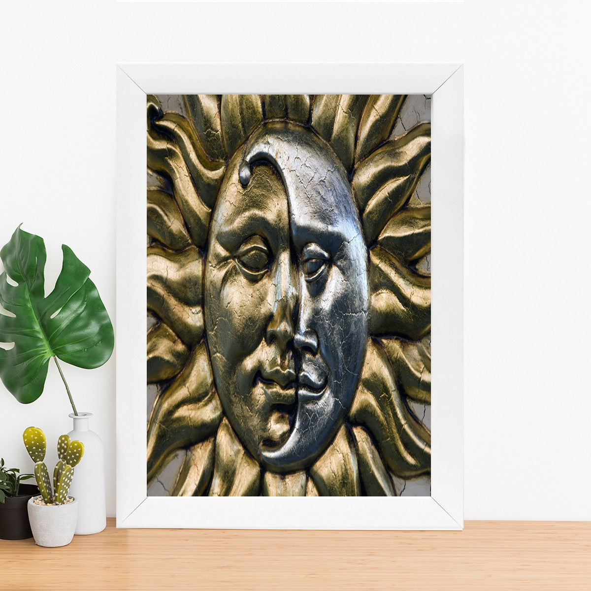 Quadro Decorativo MDF Emoldurado - Arte Multicolor 24x29cm com Moldura de Madeira 2cm