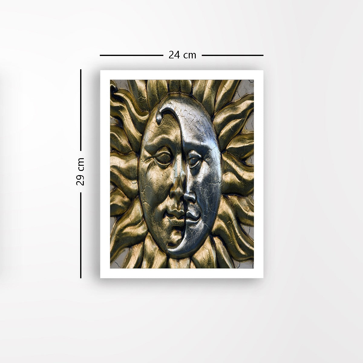 Quadro Decorativo MDF Emoldurado - Arte Multicolor 24x29cm com Moldura de Madeira 2cm