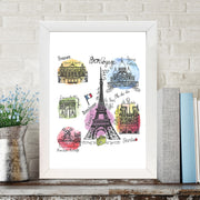 Quadro Decorativo MDF Emoldurado - Arte Multicolor 24x29cm com Moldura de Madeira 2cm