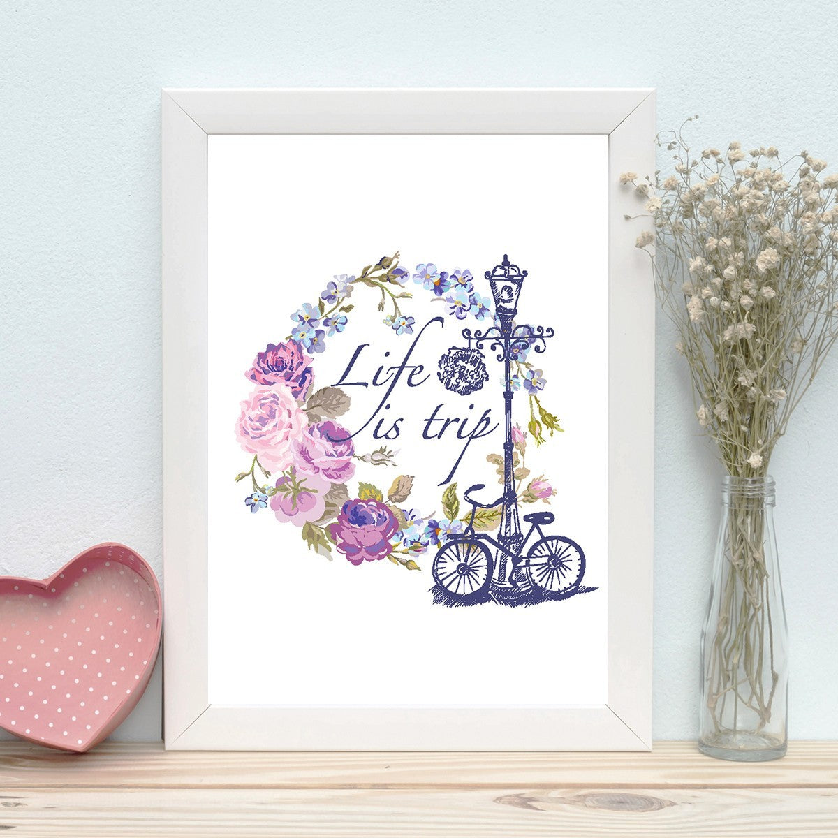 Quadro Decorativo MDF Emoldurado - Arte Multicolor 24x29cm com Moldura de Madeira 2cm