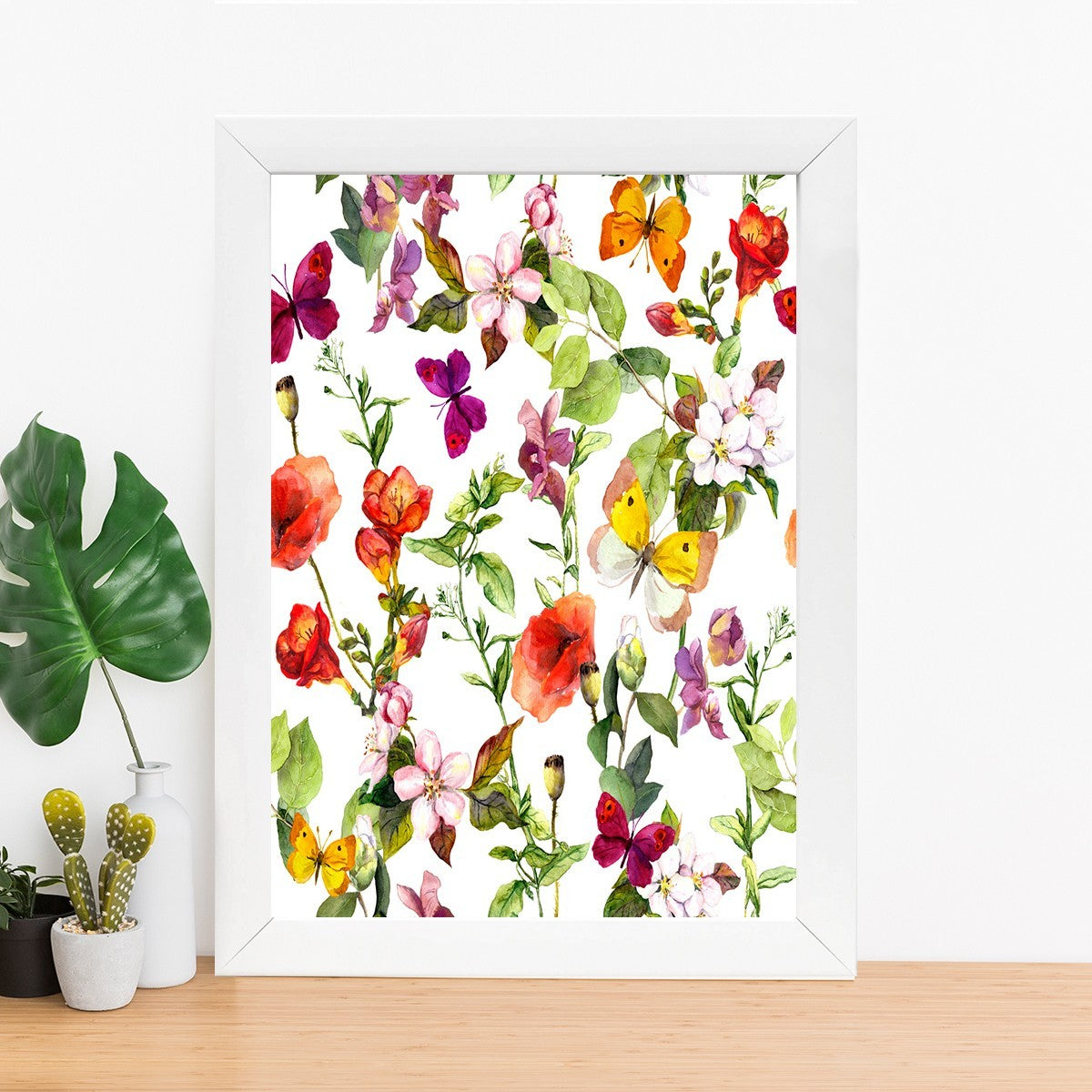 Quadro Decorativo MDF Emoldurado - Arte Multicolor 24x29cm com Moldura de Madeira 2cm