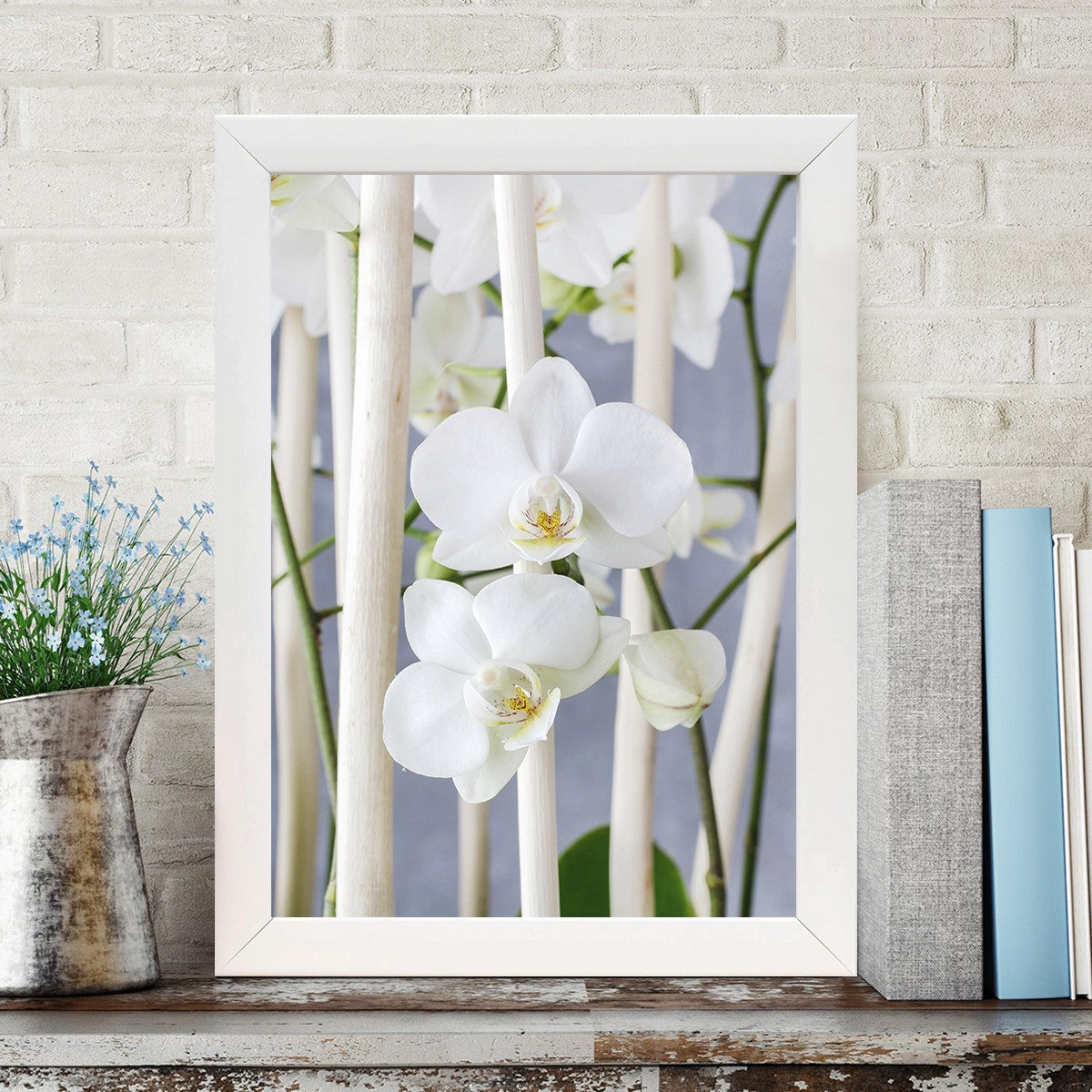 Quadro Decorativo MDF Emoldurado - Arte Multicolor 24x29cm com Moldura de Madeira 2cm