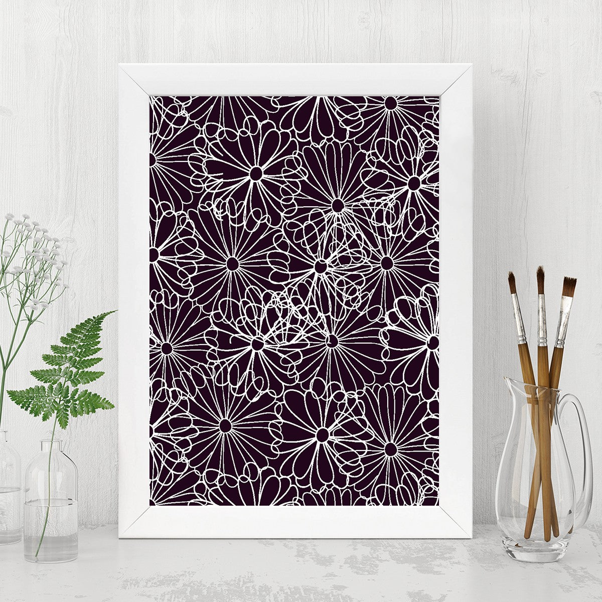 Quadro Decorativo MDF Emoldurado - Arte Multicolor 24x29cm com Moldura de Madeira 2cm