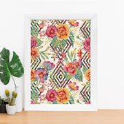 Quadro Decorativo MDF Emoldurado - Arte Multicolor 24x29cm com Moldura de Madeira 2cm