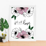 Quadro Decorativo MDF Emoldurado - Arte Multicolor 24x29cm com Moldura de Madeira 2cm