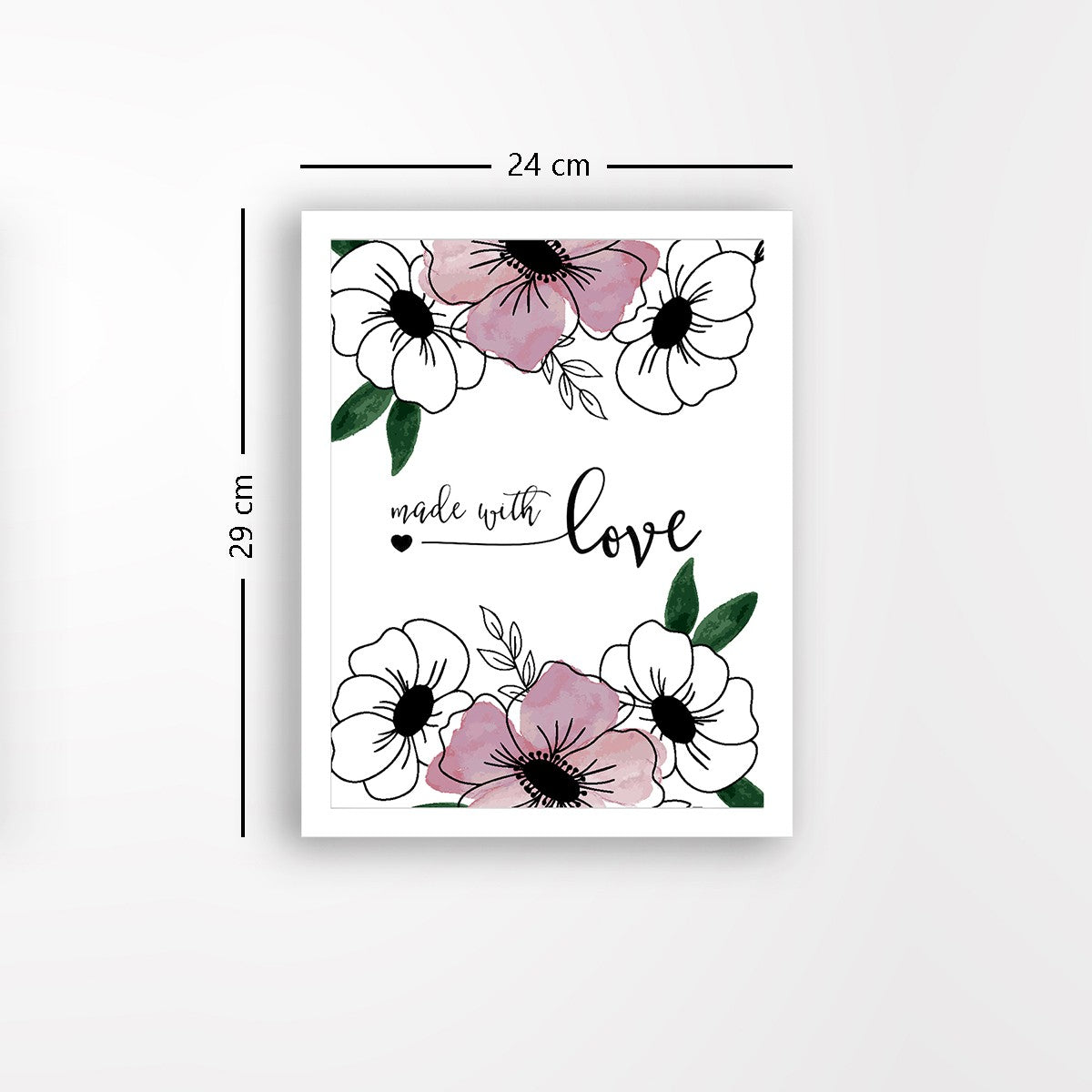 Quadro Decorativo MDF Emoldurado - Arte Multicolor 24x29cm com Moldura de Madeira 2cm