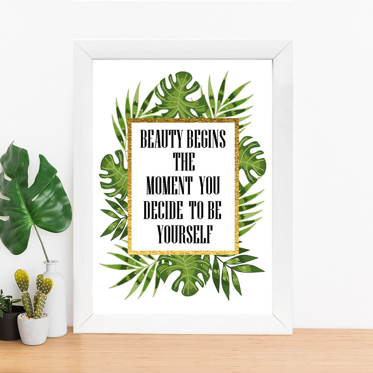 Quadro Decorativo MDF Emoldurado - Arte Multicolor 24x29cm com Moldura de Madeira 2cm