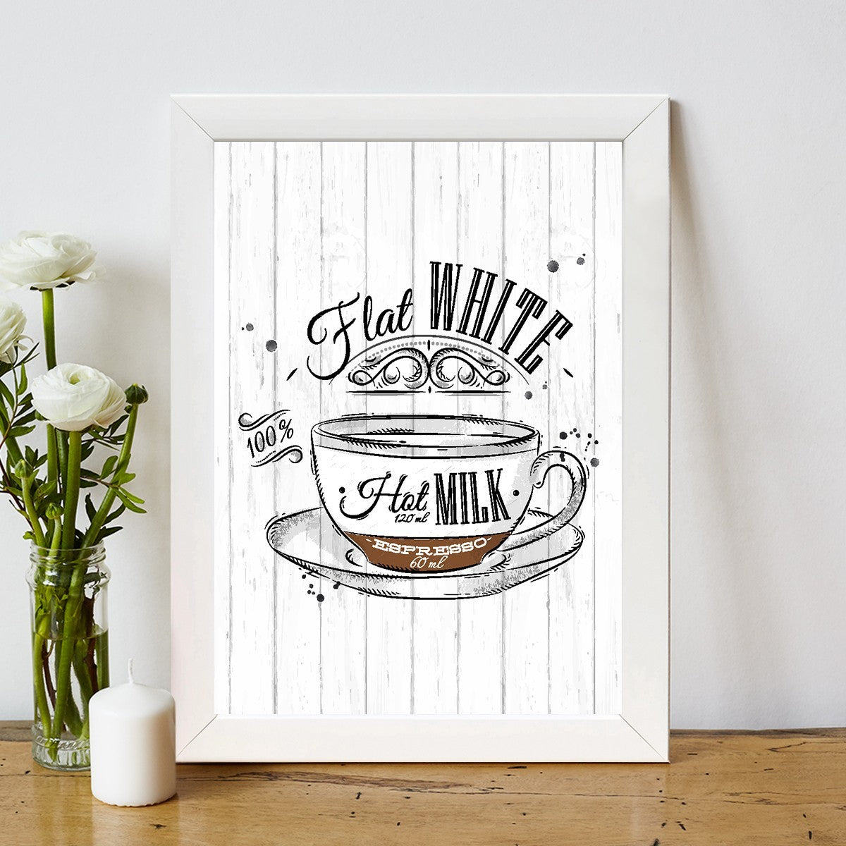 Quadro Decorativo MDF Emoldurado - Arte Multicolor 24x29cm com Moldura de Madeira 2cm