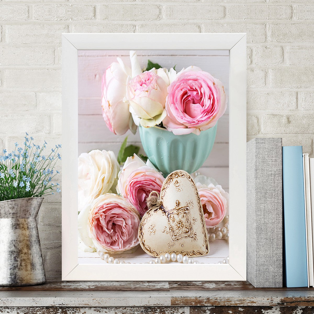 Quadro Decorativo MDF Emoldurado - Arte Multicolor 24x29cm com Moldura de Madeira 2cm